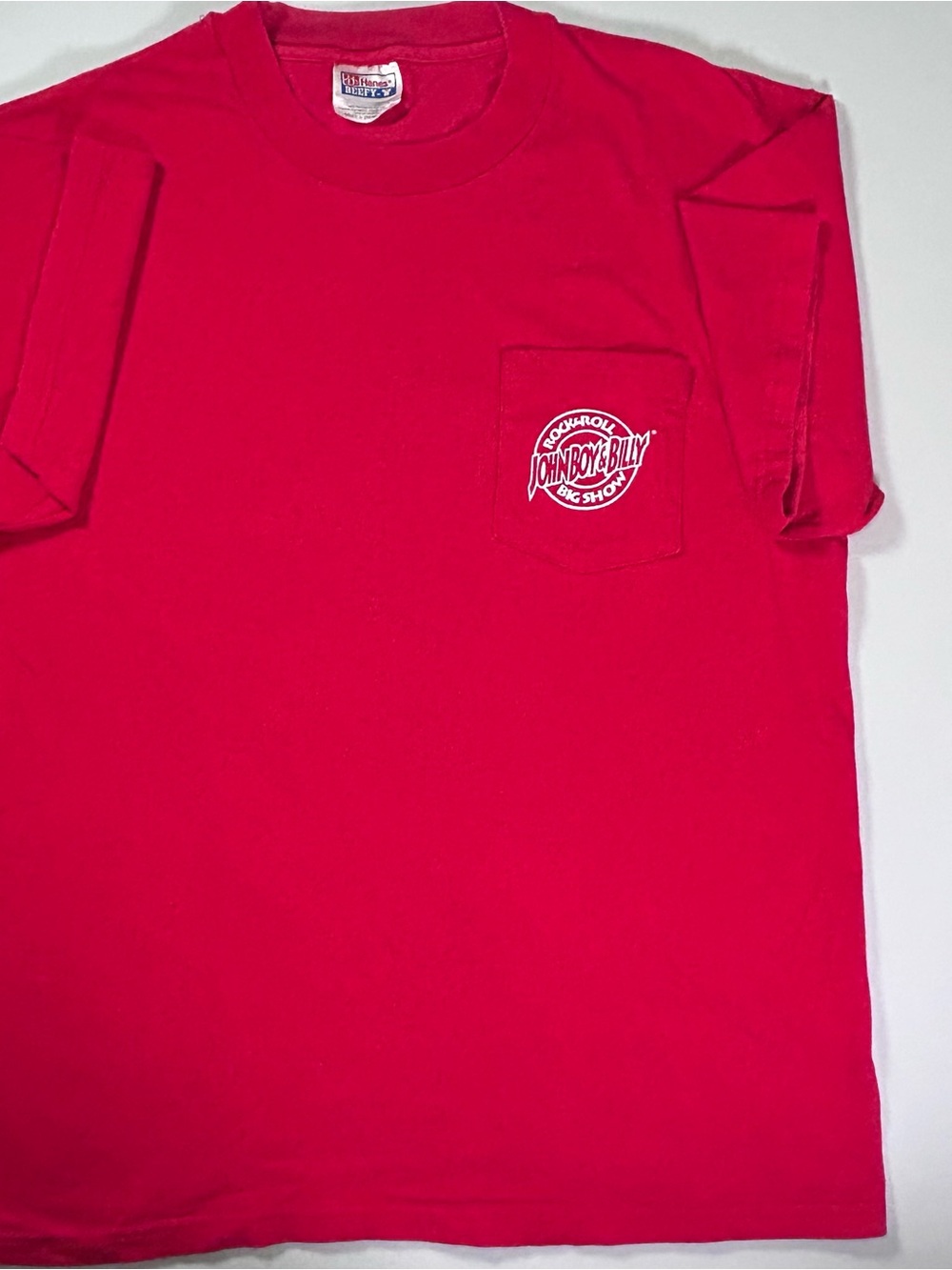 “OOWA!” John Boy & Billy Rock & Roll Big Show Graphic T Shirt Size Large Red